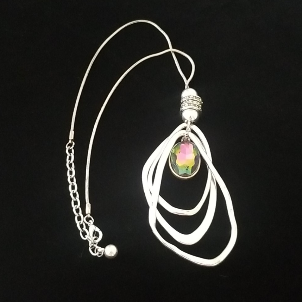 Silver Tone Statement Necklace